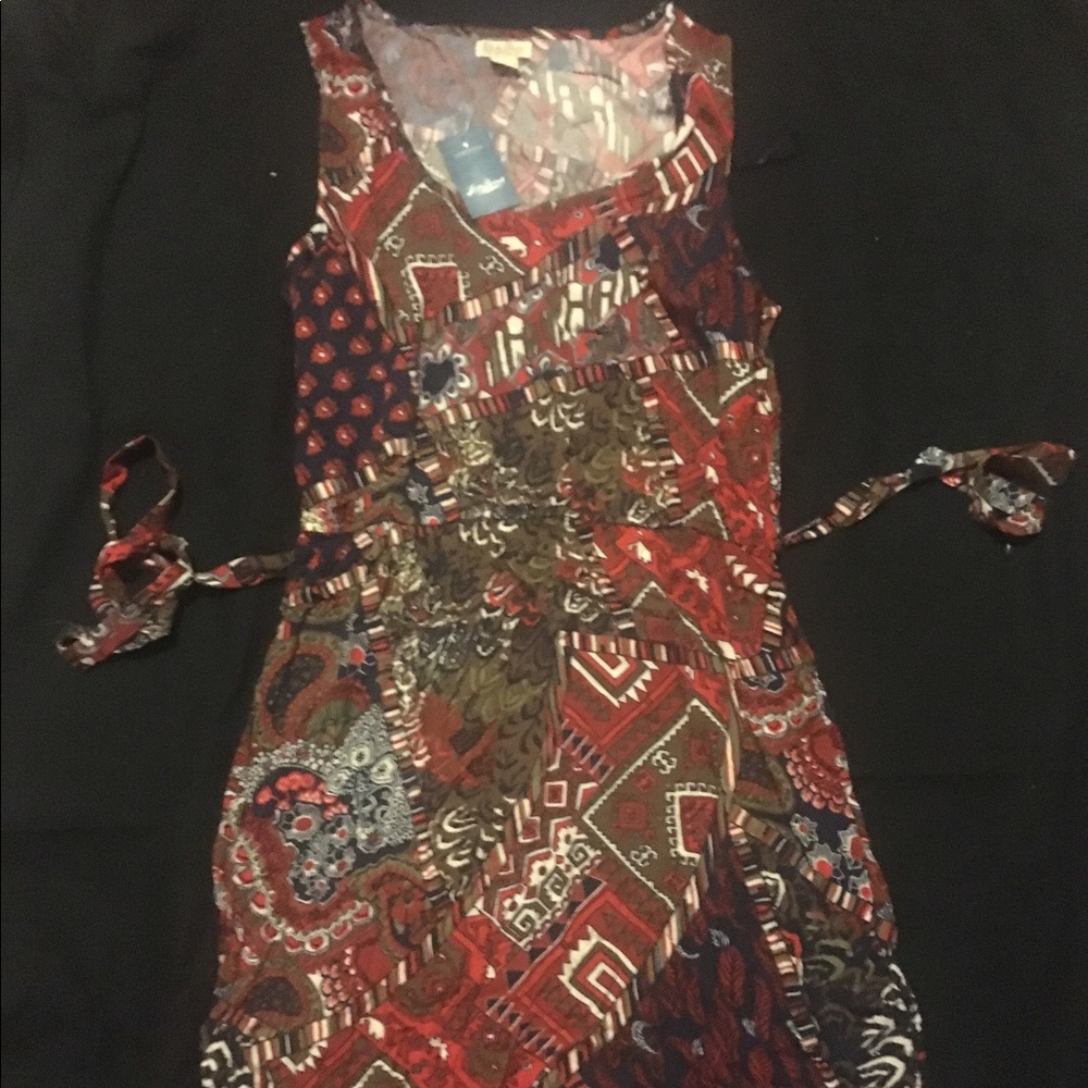 NWT Lucky Brand Printed Dress with Belt