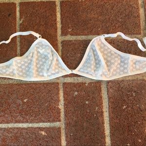 Brandy Melville White flower bralette