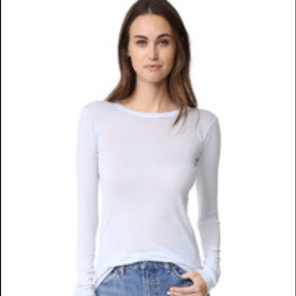Light Blue Long Sleeve Crew Neck