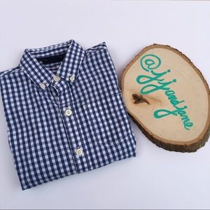GAP boys Gingham Button Down