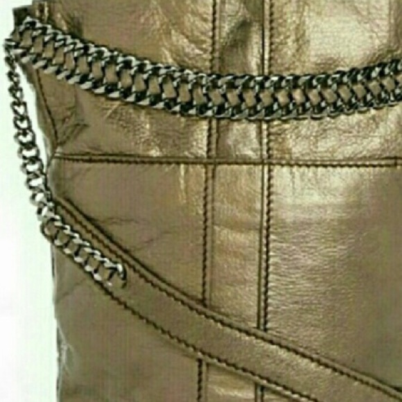 NEW RAMY BROOK Leather Bronze Crossbody Bucket Bag - Picture 8 of 8