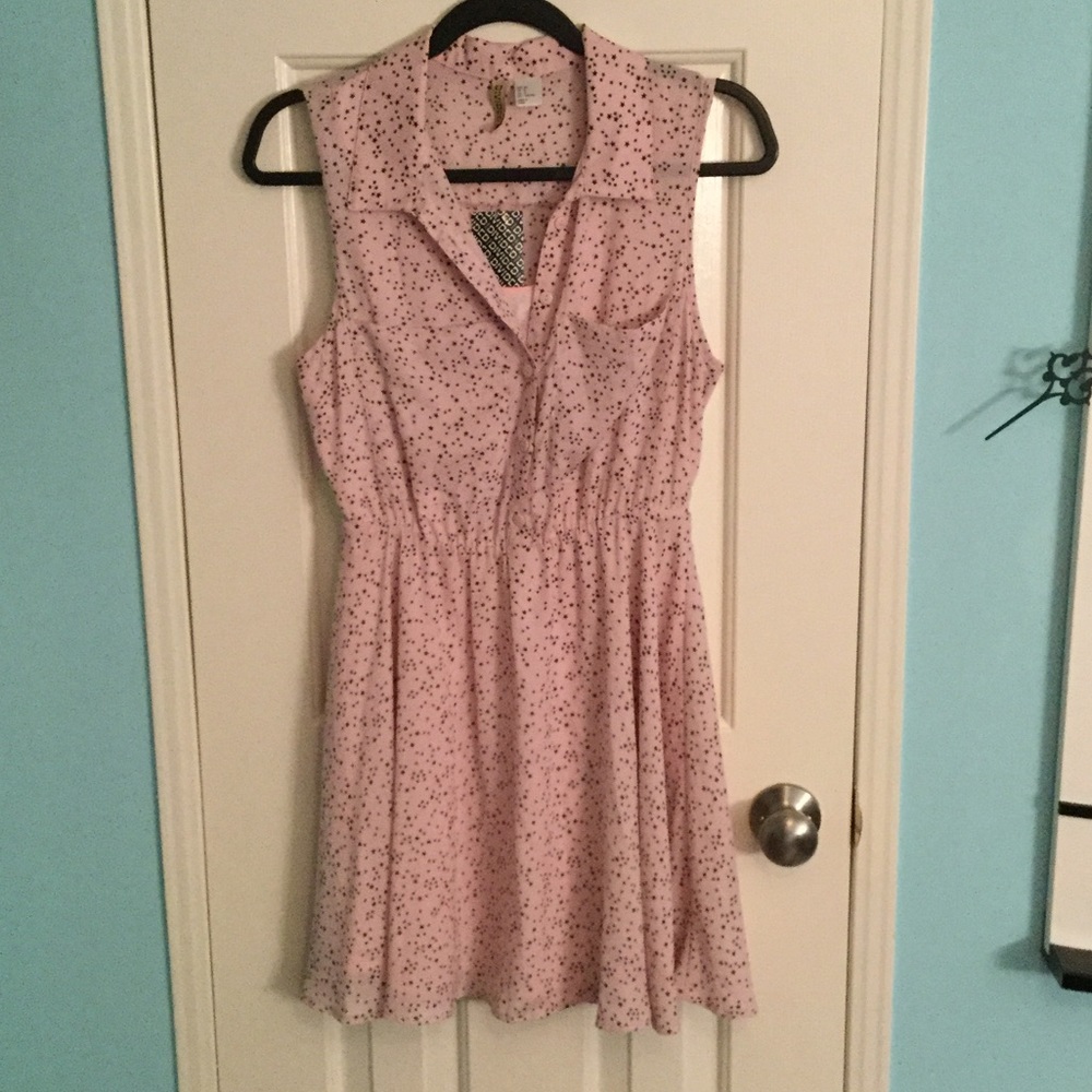 Pink and black star dress