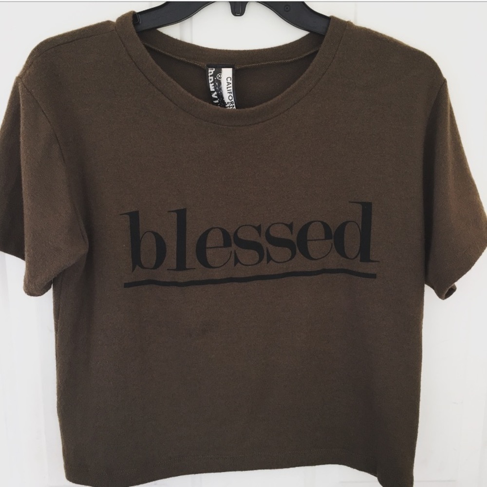"Blessed" crop top