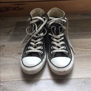 Classic black high top converse