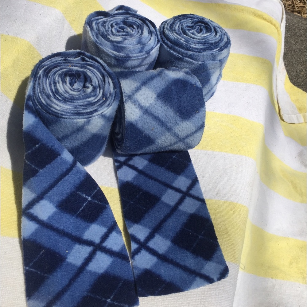 Blue Argyle Horse Size Polo Wraps