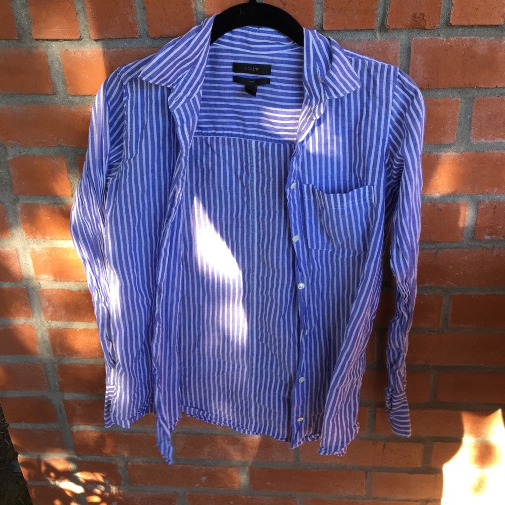 J. Crew striped collared shirt