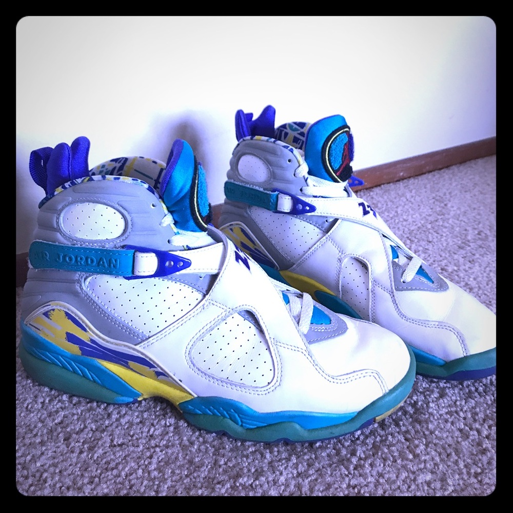 AIR JORDAN 8 RETRO WHITE / AQUA