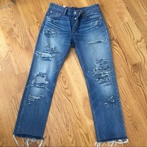 Levi's 501 Custom Ripped Vintage Jeans