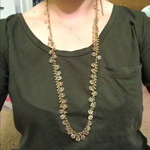 Adjustable Gold and Pink Long Necklace