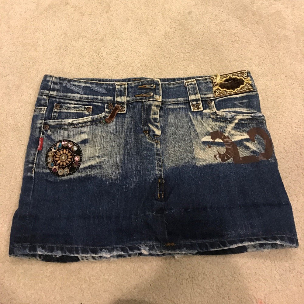 Jean mini skirt