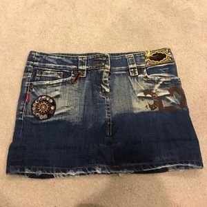 Jean mini skirt