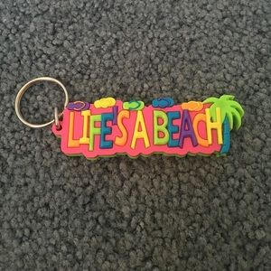 Life's a beach keychain