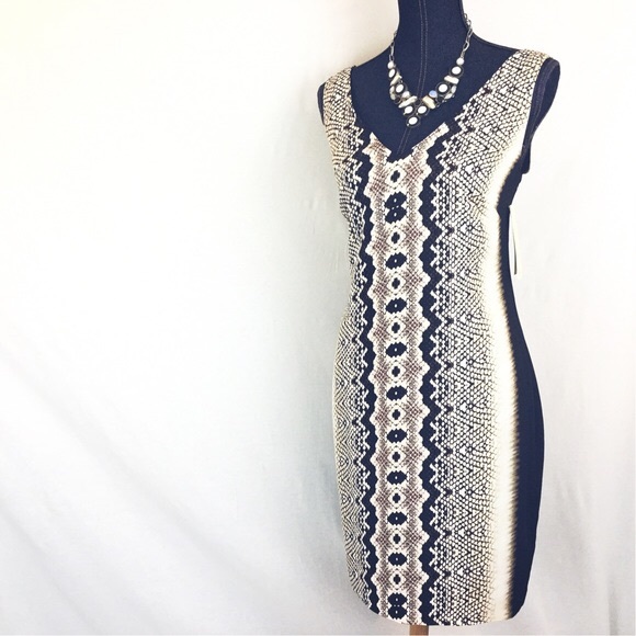 NEW ARTELIER N MILLER 10 V-Neck Back Sheath Dress - Picture 3 of 8