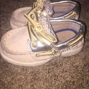 Toddler girl gold sperrys