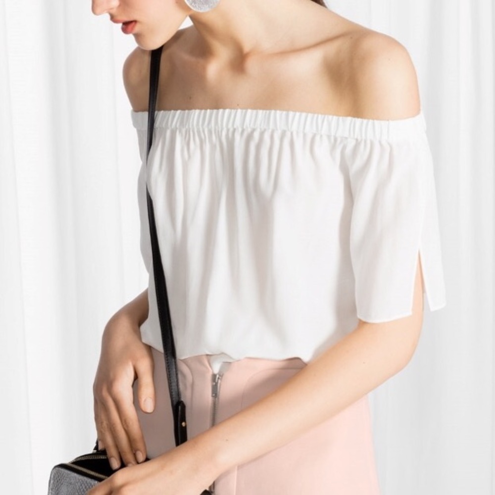 & other stories Flowy Off Shoulder Top