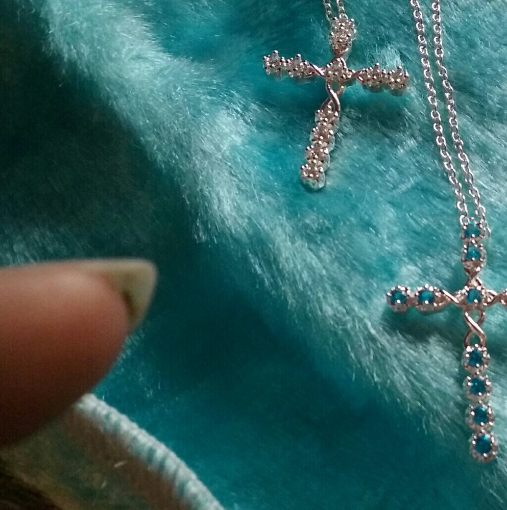 Cubic zirconia  cross necklace
