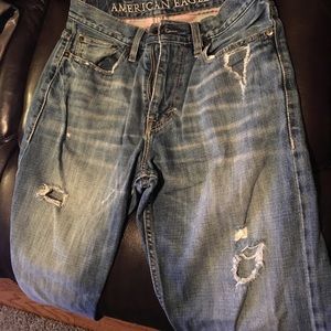 Men's American eagle bootcut distressed jeans30/32