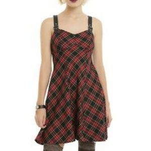 Hot topic plaid stripe summerdress size MEDIUM NWT