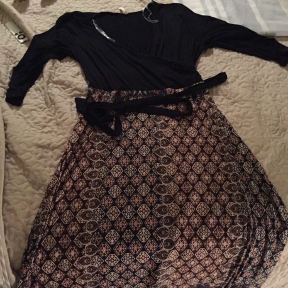 Tua 2x (fits like 1x) Bohemian Maxi Dress