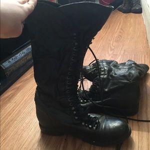 Vintage knee high lace up boots