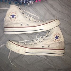 White high top converse used