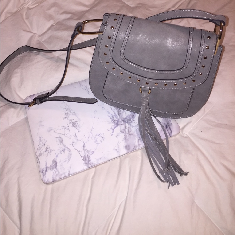 Gray Tassel Purse