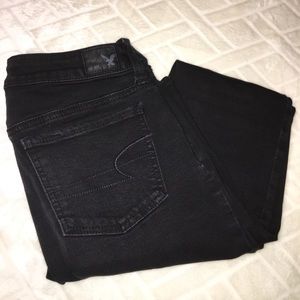 AEO black skinny jeans, size 4