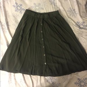 Knee Length Olive skirt