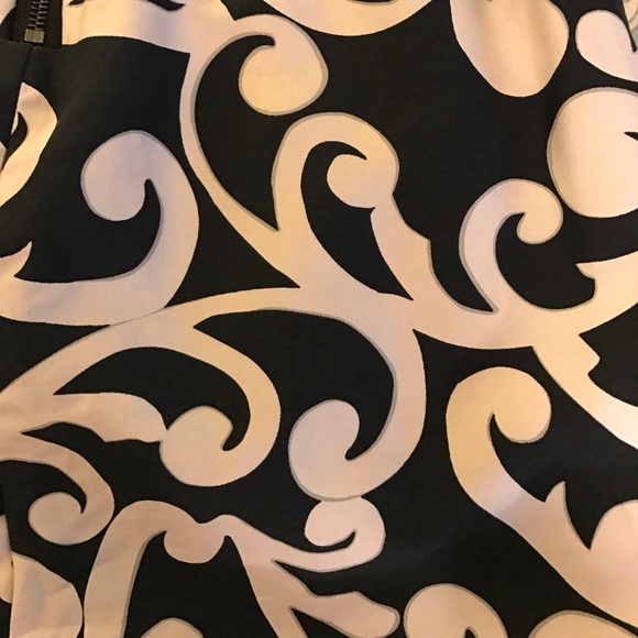 Ann Taylor Loft Black Damask Print Skirt - Picture 4 of 4
