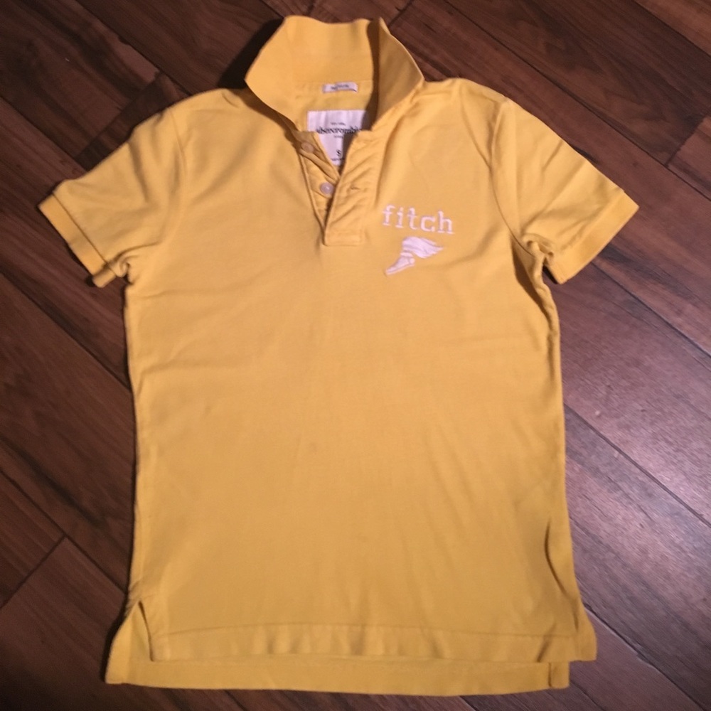 🚶🏽Abercrombie Yellow Muscle Polo