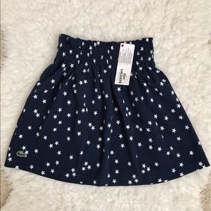Lacoste blue white star skirt