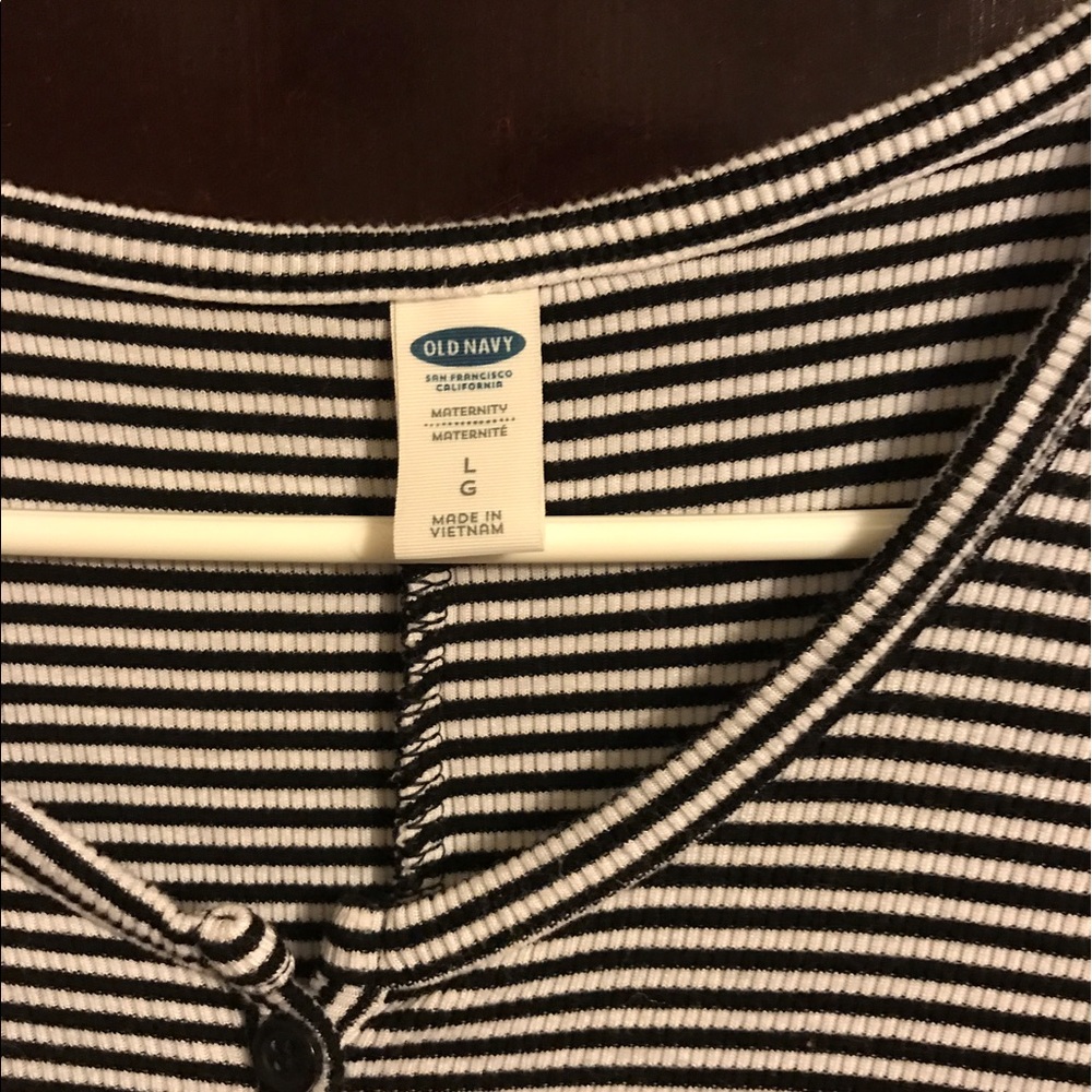 Black and white stretch MATERNITY dress - Picture 2 of 2