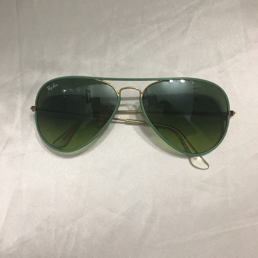 Ray-Ban 58m Aviator Green/Gold Gradient Sunglasses