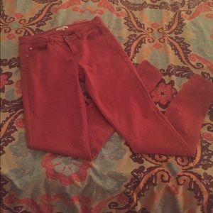 Rust Orange stretchy leggings size 5