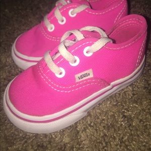 Toddler pink Vans
