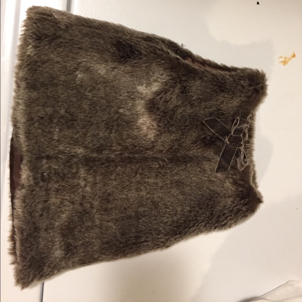 Brown vest for little girls