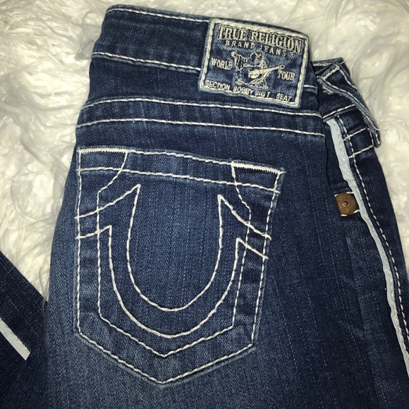True Religion WIDE leg "tuxedo" jeans 26 - Picture 2 of 3
