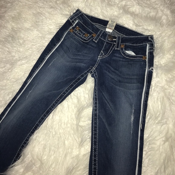 True Religion WIDE leg "tuxedo" jeans 26 - Picture 3 of 3