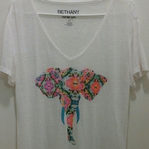 Bethany Mota sheer v-neck