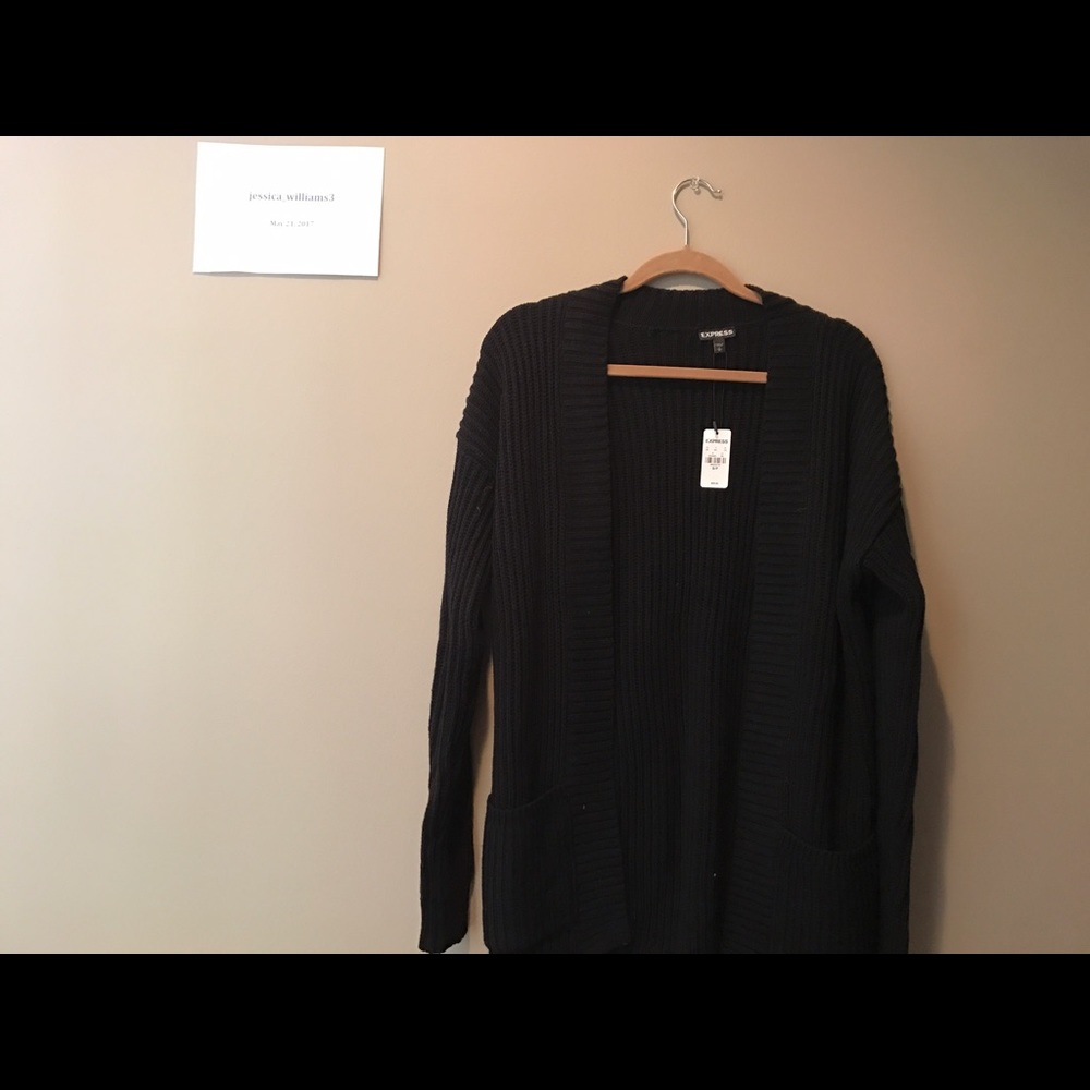Black express cardigan