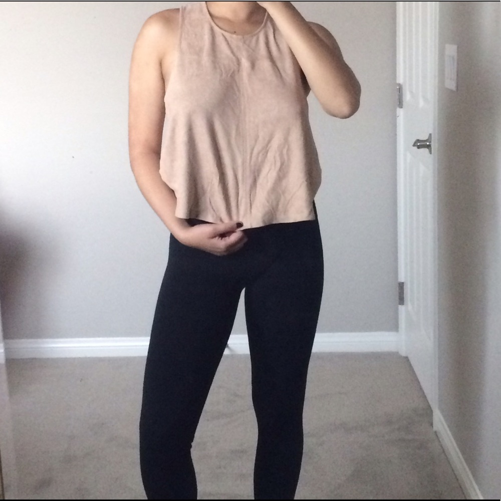 Suede Crop Top