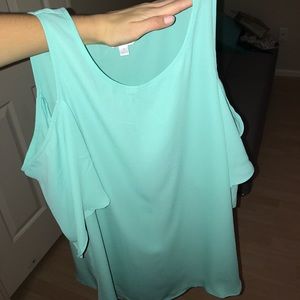Aqua off the shoulder top