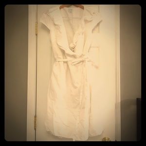 White wrap dress