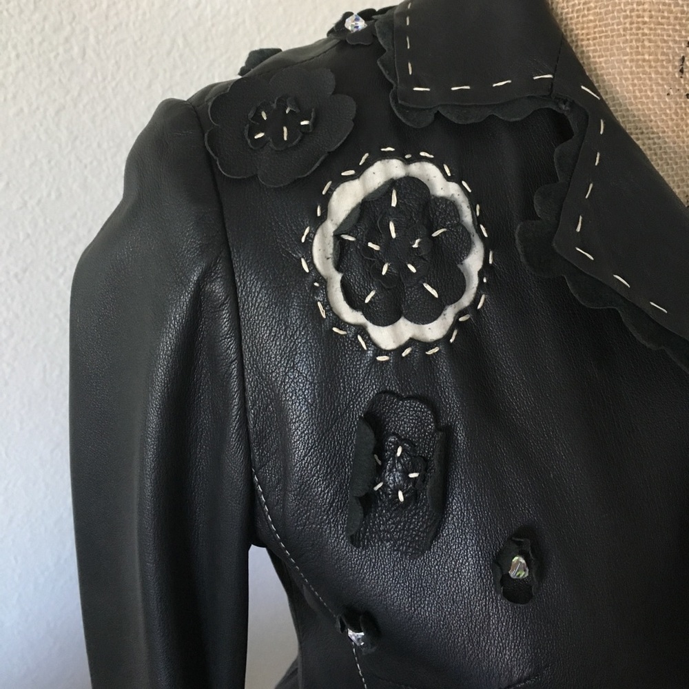 Leather jacket. Luxury very soft leather. Lambskin - Picture 5 of 8