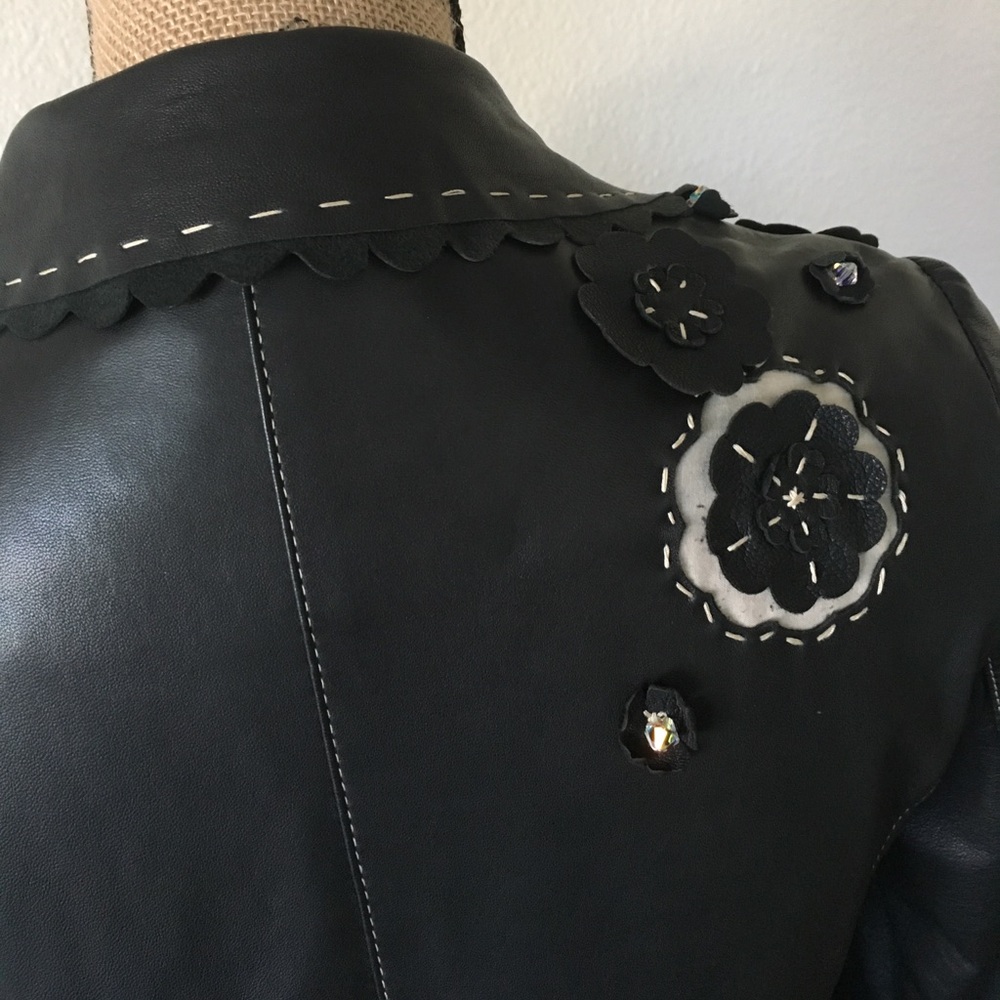 Leather jacket. Luxury very soft leather. Lambskin - Picture 6 of 8