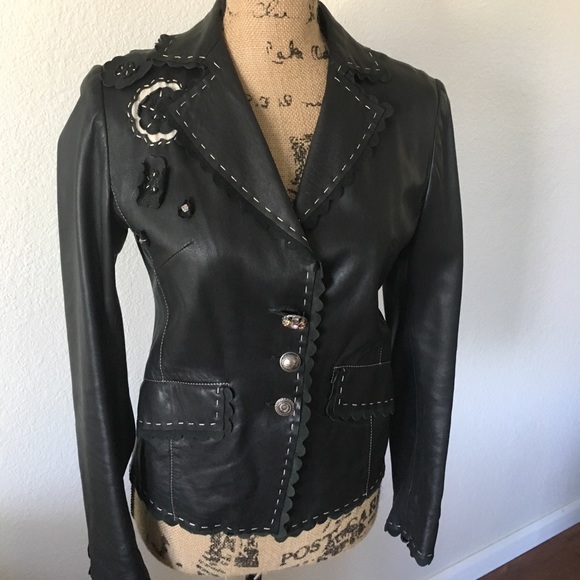 Leather jacket. Luxury very soft leather. Lambskin - Picture 2 of 8