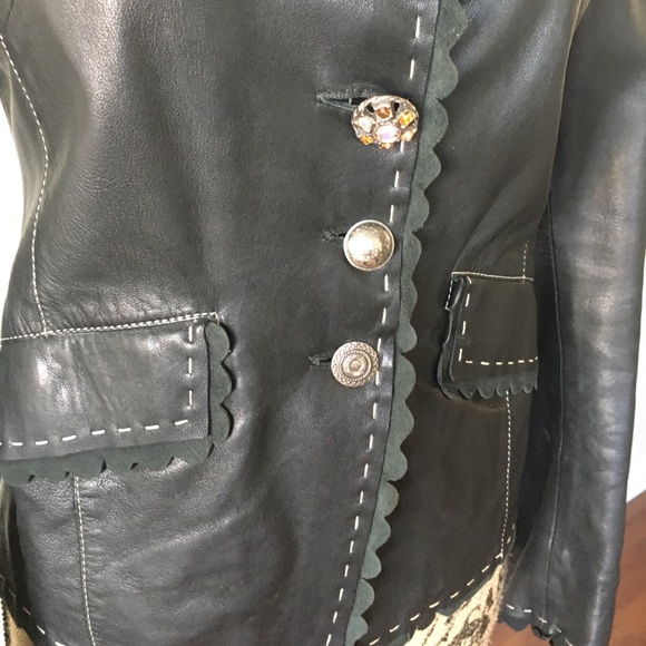 Leather jacket. Luxury very soft leather. Lambskin - Picture 3 of 8
