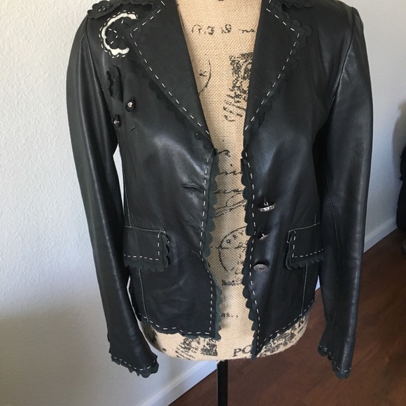 Leather jacket. Luxury very soft leather. Lambskin - Picture 7 of 8