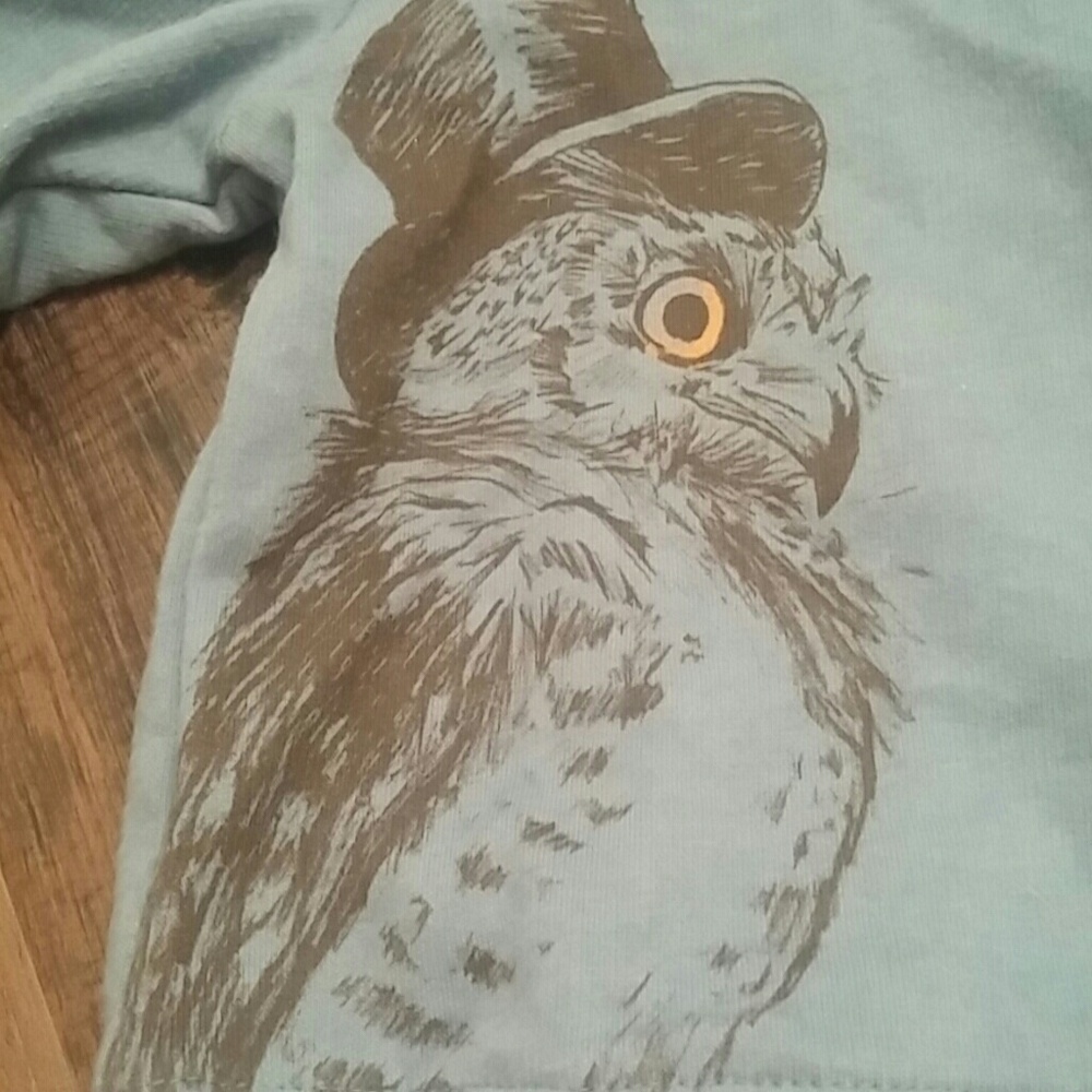 CHEROKEE LONG SLEEVE COWL NECK TOP HAT OWL TOP - Picture 2 of 5