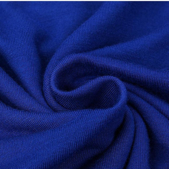 Soft & Sexy Open Shoulder Strappy T - Cobalt Blue - Picture 5 of 8